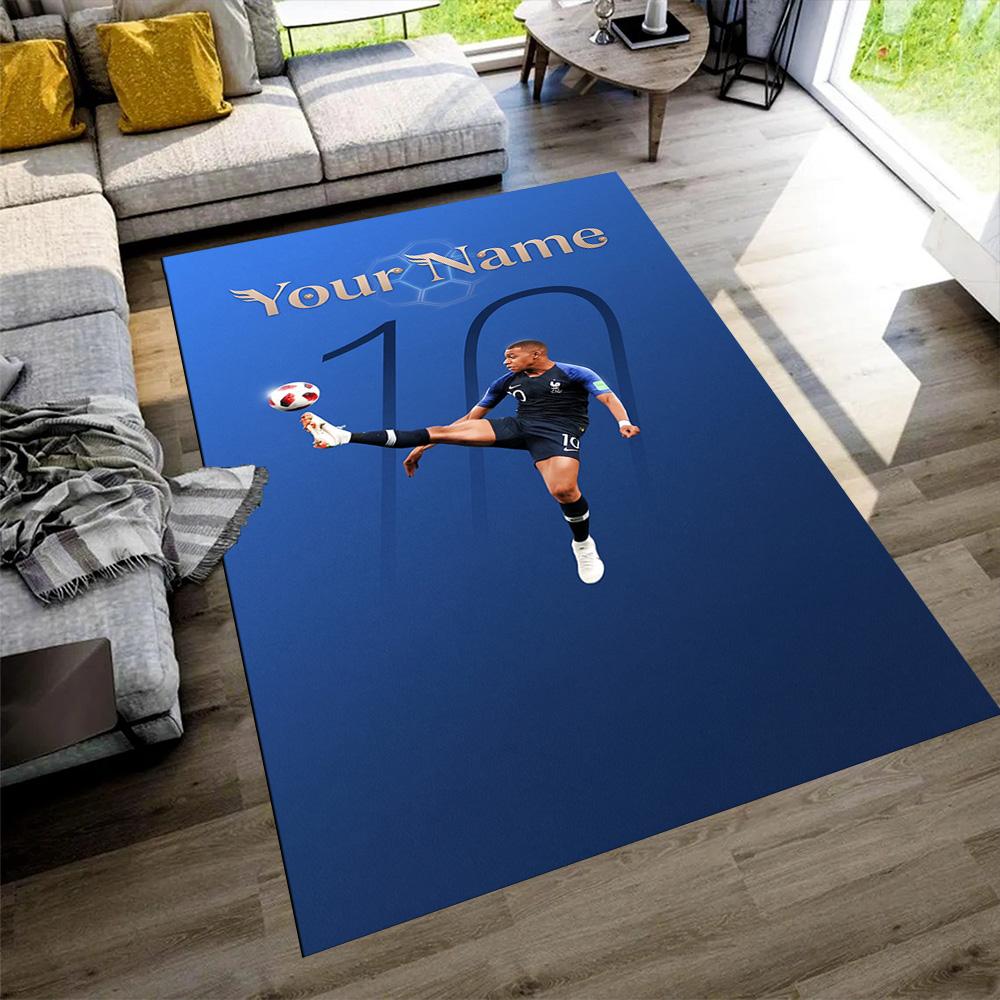 Mbappé Customize Your Name Floor Rug Office Rug Suitable for Game Room Bedrooms Study Room Outdoor Antislip Carpet Decorate Offices