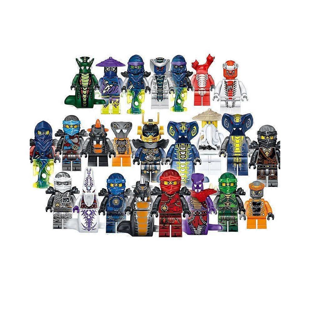 24 Stück / Plastik Mini Ninjago Figur Spielzeug Ninja Schlangen Zusammenbauen Kinderspielzeug