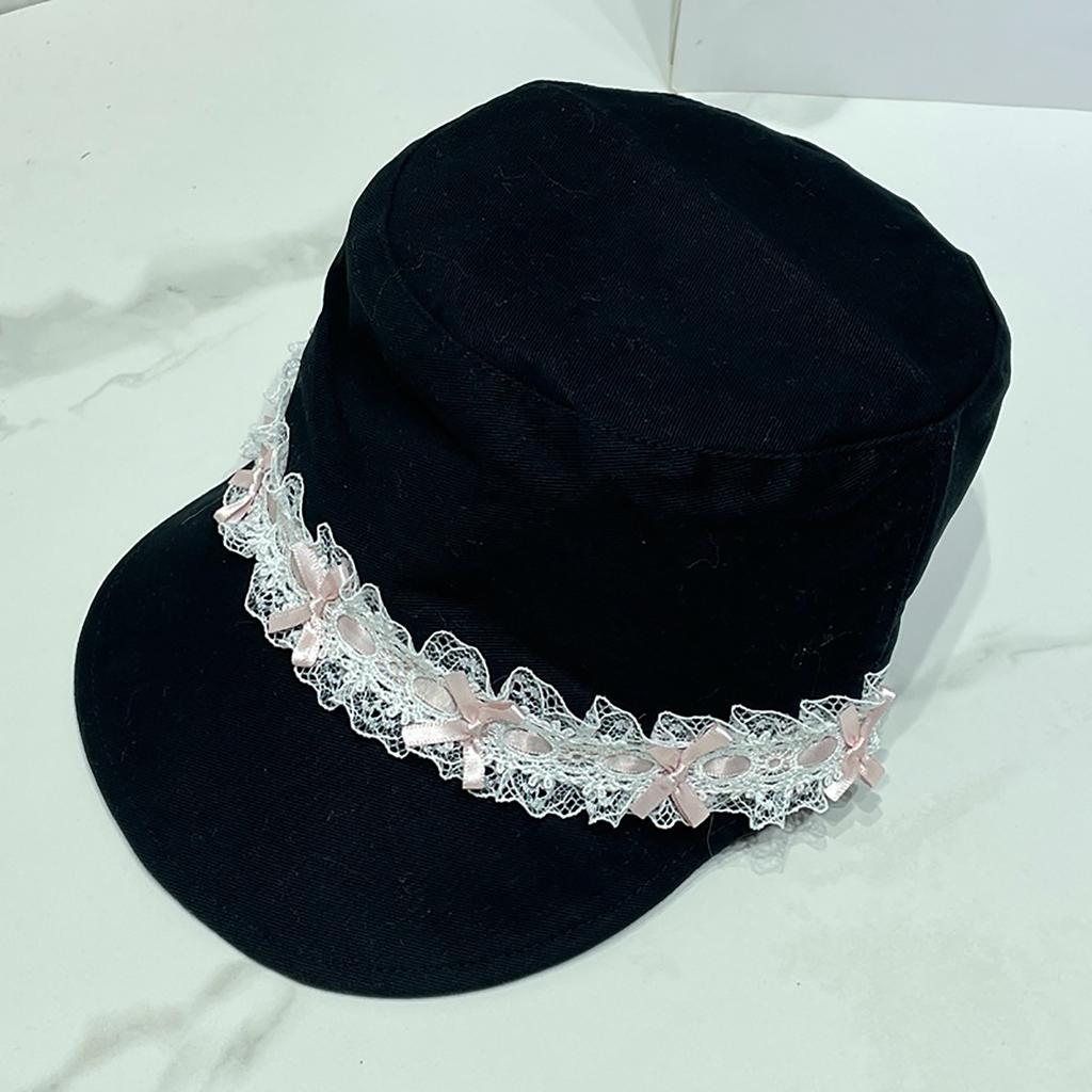 Lace Bowknot Peaked Cap for Teens Girl Summer Peaked Hat Fashion Spring Sun Hats for Women Outdoor Camping Shopping Cap
