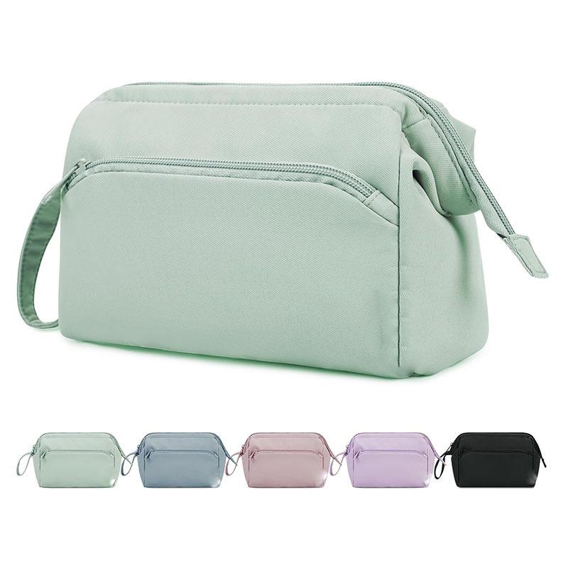 Manicure Nail Art Kit Case, Large Capacity Wide Mouth Cosmetic Makeup Bag, Portable Travel Toiletry Organizer, Nail Technician