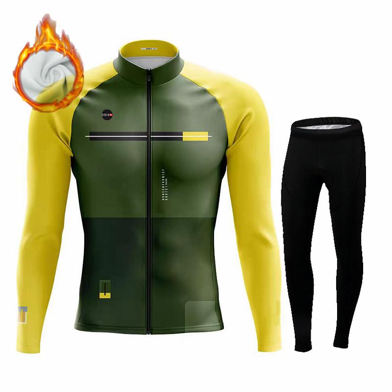 Gobikful Vinter Sykkeltrøyesett Termisk Fleece Sykkelklær Sykkelbekledning Terrengsykkel Sykkelbekledning Draktssett