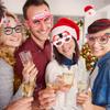 Christmas Party Glasses Props, Christmas Children'S Santa Snowman 3D Paper Glasses Decorations