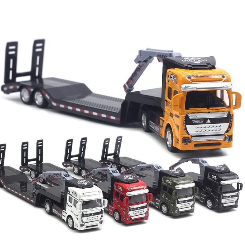 1: 50 Alloy City Flatbed Transport Vehicle, Multiple Trailers, 33Cm Car Model, Cloud Ladder Truck, Excavator