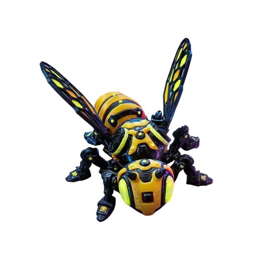 Cyberpunk Bee 3d Printed Ring Crafted From Smooth 8.5 Cm 1 Pc
