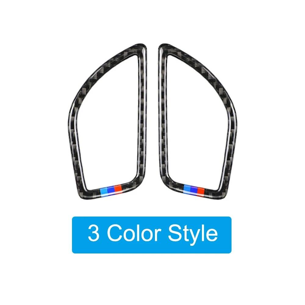 Carbon Faser Auto Dashboard Air Outlet Rahmen Abdeckung Dekorative Aufkleber Auto Innen Zubehör Für BMW 1 Serie F20 F21 2012-17