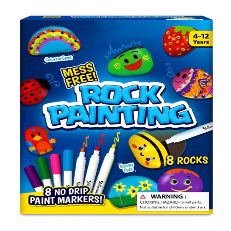 

Hand-painted Stone Suit Children s Science And Education Toys Stone Multi-color Painting Suit Creative Graffiti Painting Style Three