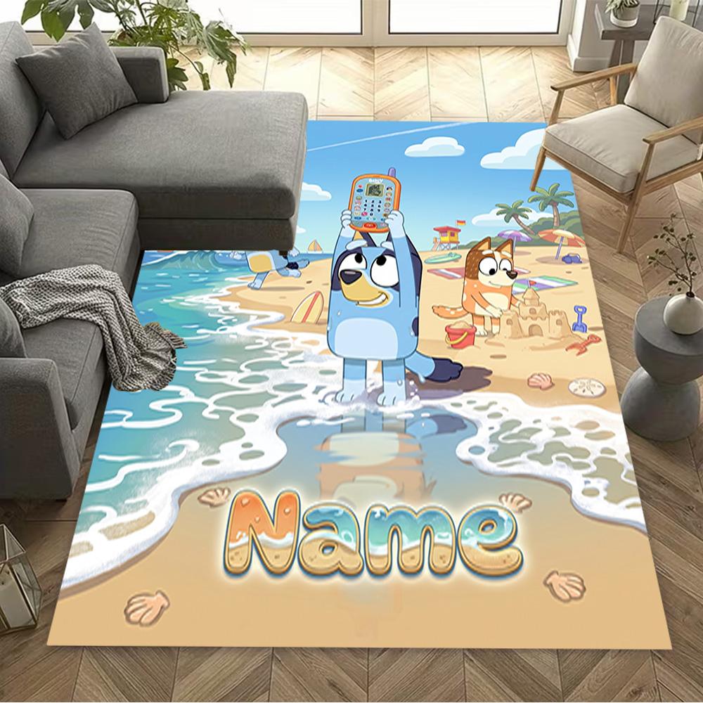 Paw Prints Adventure Personalized Name Floor Rug Office Rug Suitable for Balcony Decorate room Hallway Bedrooms Anti-slip Rug Anime Office Decor
