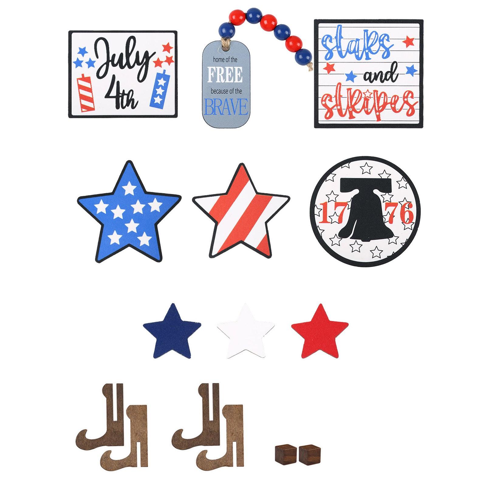 

День независимости Многоярусные украшения для подносов Креативное украшение для рабочего стола Орнамент Домашний декор Ремесло One Size