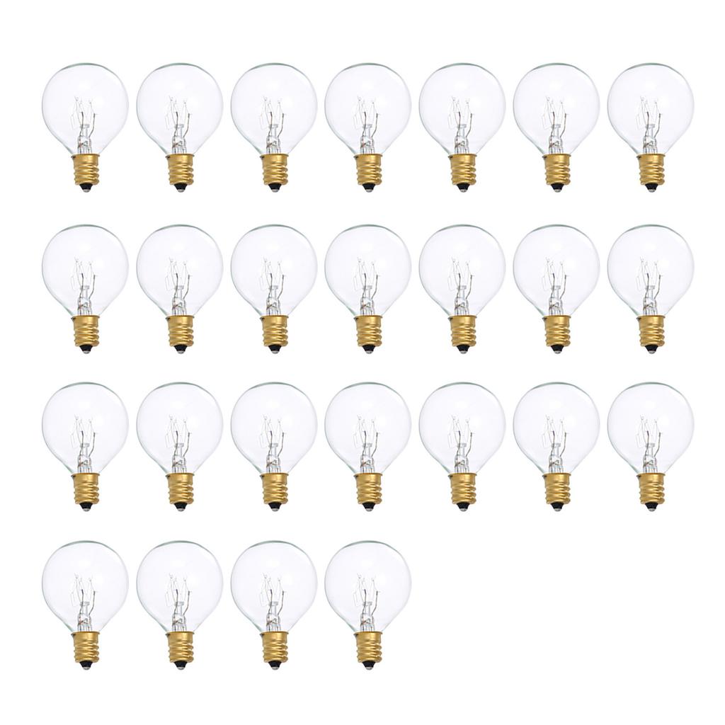 G40 Light Bulbs Replacement G40 Tungsten Bulb Lamp 7W 220-240V Clr Globe Bulb E12 Base Light Bulbs for Indoor Outdoor Patio Decor Home Wedding Party D