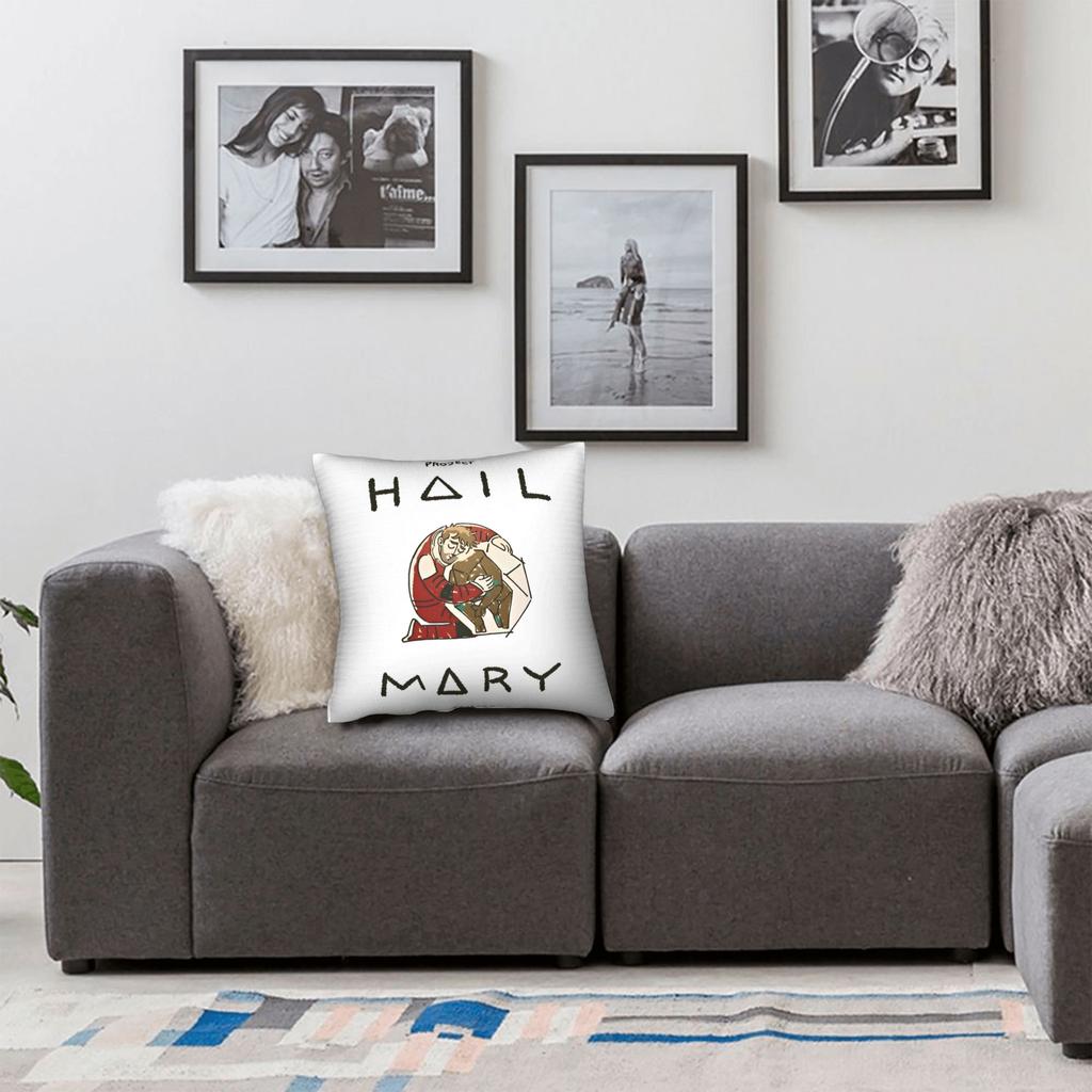 Project Hail Mary Square Pillow Case Ryland Grace Rockys Cushion Cover Creative Polyester Decorative Pillowcase for Sofa 18"