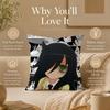 Anime T-Tomoko KurokiS Cushion Cover Double-Sided Printed Pillow Cover Hypoallergenic Dust-Mite Proof