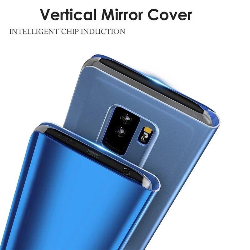 Pro OPPO Reno 8 Pro 5G Case Luxury Mirror View Flip Smart Leather Phone Case Pro OPPO Reno8 Reno 8 Pro + Plus Protect Back Cover