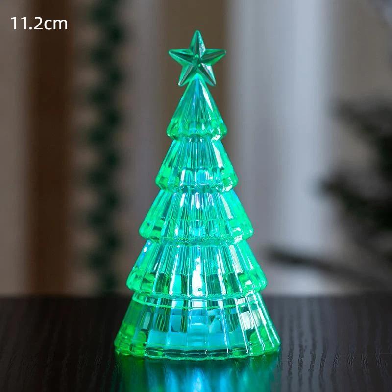 Christmas Decoration Ornaments Mini Luminous Crystal Christmas Tree High-End Desktop Ornaments Christmas Gift Lights