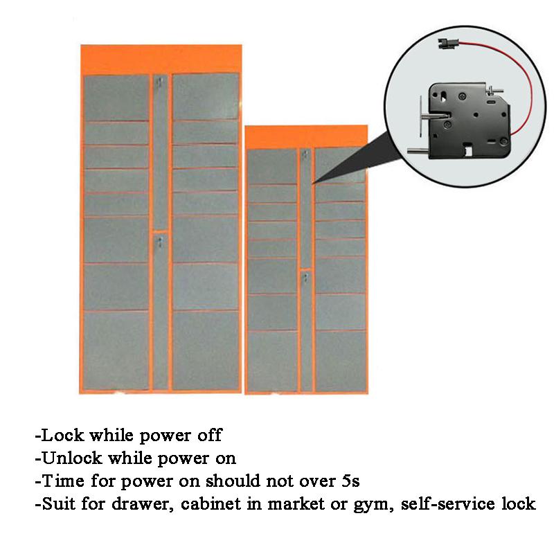 12V OR 24V Mini Cabinet Lock Market Express Delivery Electrical Bolt Locker Drawer Solenoid Lock ElectroMagnetic Lock