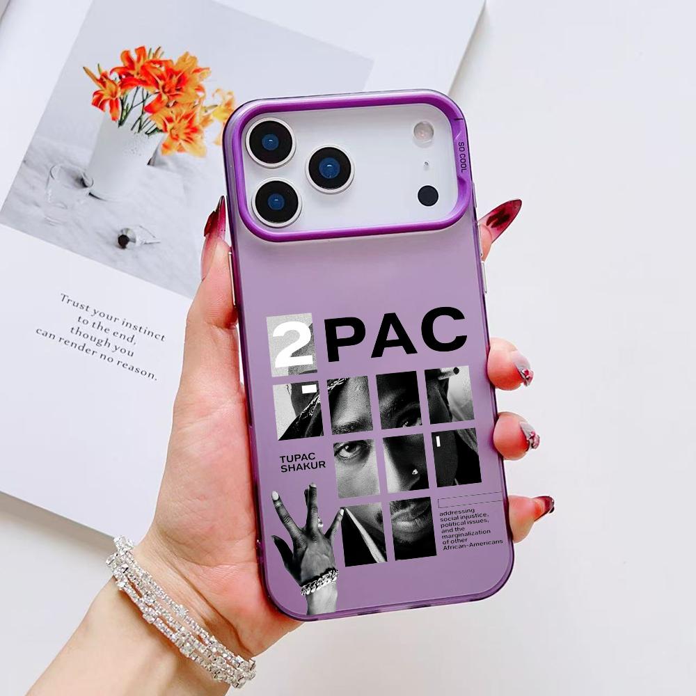

Rapper 2pac Singer Tupac Phone Case For iPhone 17 16 15 14 13 12 11 Pro Max Air Matte Laser Aurora Shockproof Funda iPhone Air