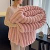 Faux Rabbit Fur Throw Bubble Blanket Warm Blanket Fluffy Blanket Plush Cozy Thick Furry Blanket