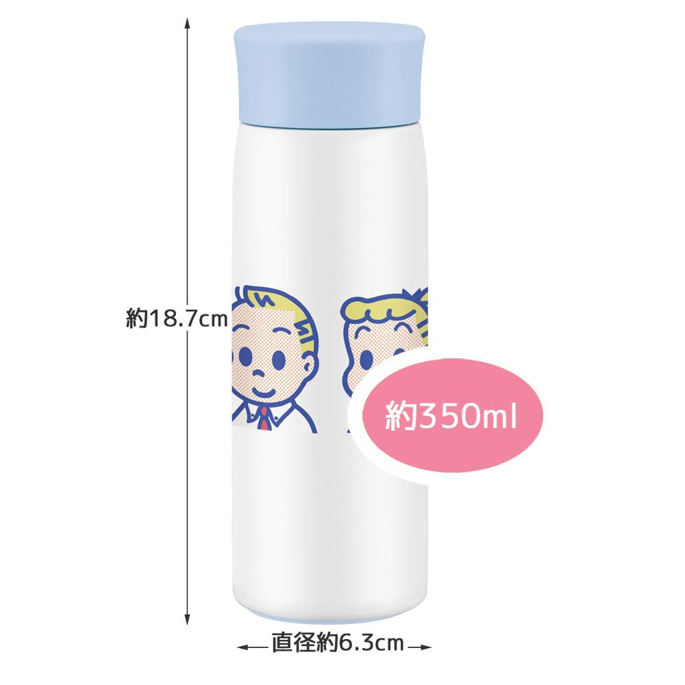 Skater Mug Bottle, Insulated Stainless Steel Water Bottle, Osamu Goods, FACE, 350ml, SMH4-A