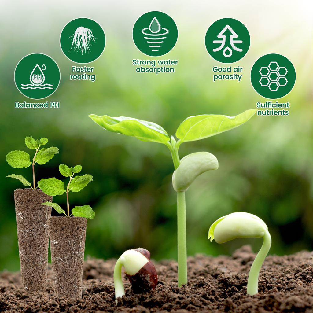 100/50PCS Grow Sponges for Hydroponics Seed Starter Pods Hydroponic Pods Kit with Plant Labels Replacement Root Growth Garden