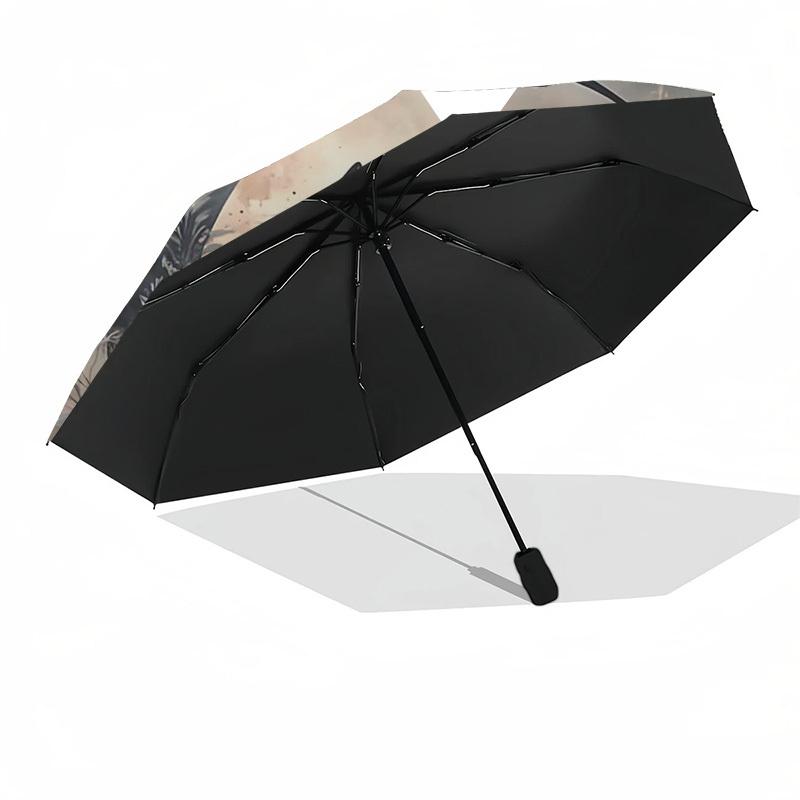 1pc Magic Moon Cat Butterfly Outdoor Umbrella - Automatic Opening/Closing, Portable Tri-Fold Design, 8-Rib Iron Frame, Festival Gift for Fans, Travele