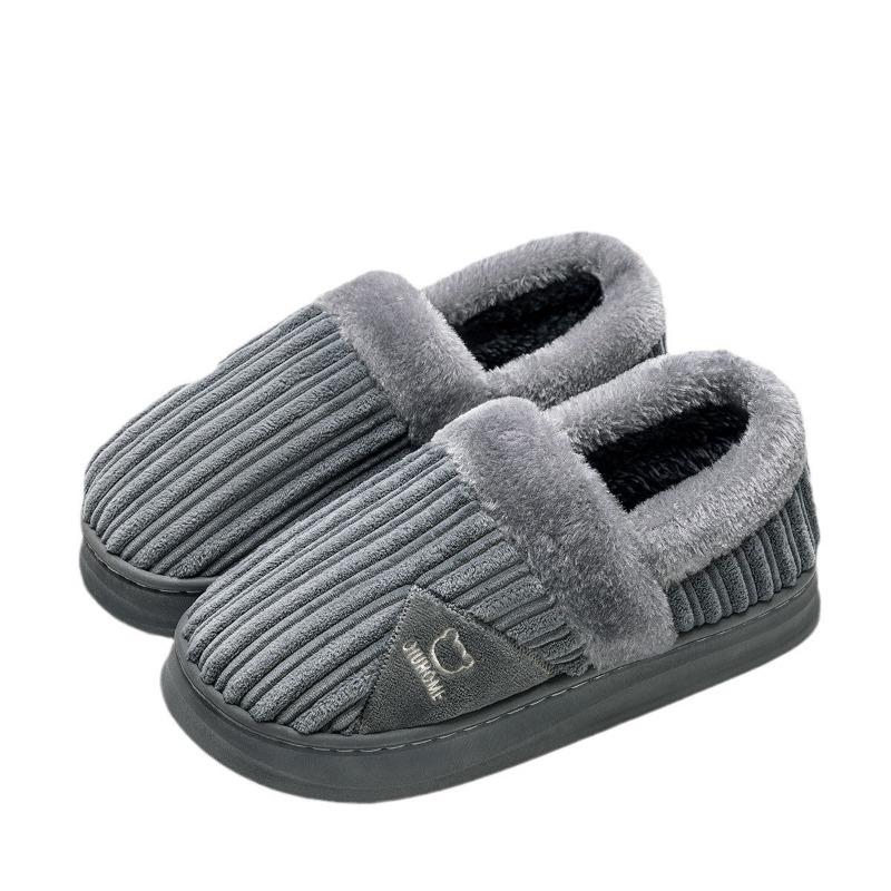 Cotton shoes men's new winter indoor home non-slip piled thickened warm bag and fluffy slippers men's winter
