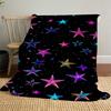 1pc Stars Galaxy Outdoor Flannel Blanket Soft Warm All-Season Throw for Sofa Bed Car Camping Office, Cozy Gift Idea1129S