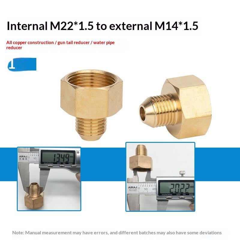 

New 1Pcs Male Female Adapter, F/M Hose Barb Hose Connector, Durable Brass Pipe Fitting 3/8 1/4 M14 M18 M22 Thread