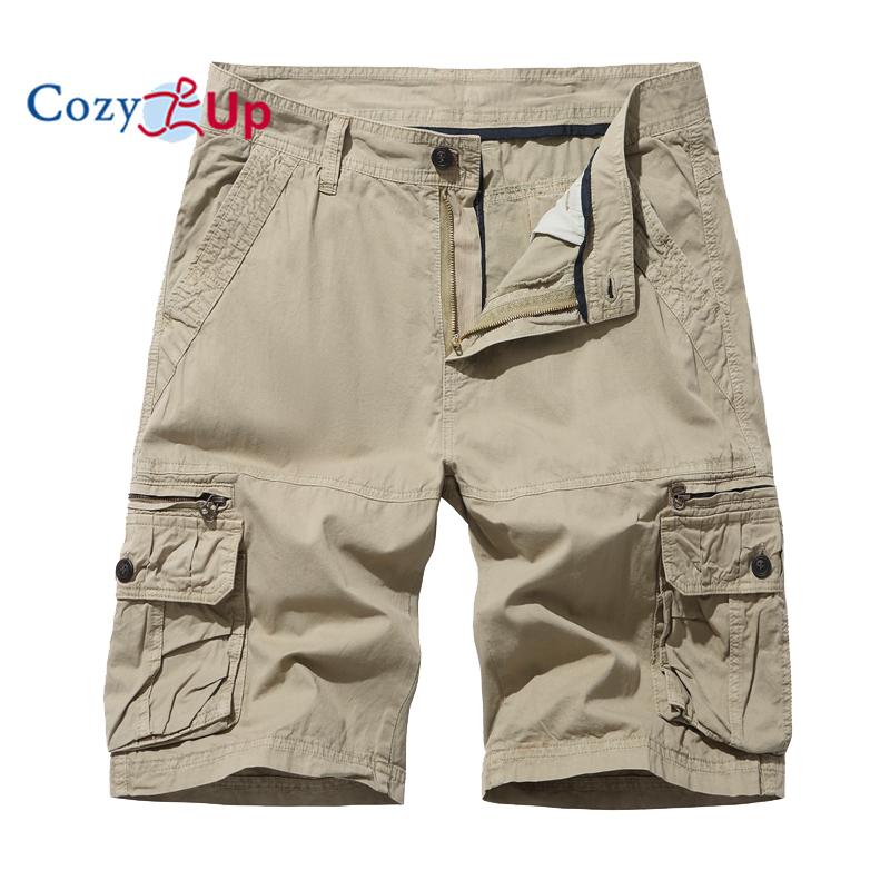 Cozy Up Men's Cargo Shorts Lightweight Multi Pocket Casual Short Pants with No Belt
