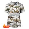 Vintage Summer Men's T-shirt 3d Print Dinosaur Pattern Series T-shirt Loose Comfortable Unisex Top Fashion Round Neck Kids Tees