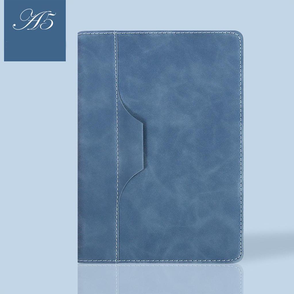 (Logo engraving possible) A5 leather student notebook, diary, work notebook, business meeting record book, subject notes, handbook
