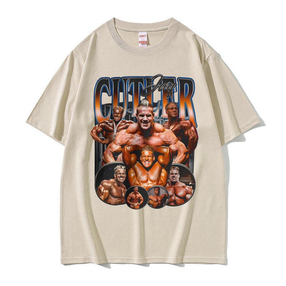 Muscle Vintage Jay Cutler Bodybuilding Print T Shirt Casual Gym Wear Men Women Fashion High Street Classic Tshirt Cozy T Shirts