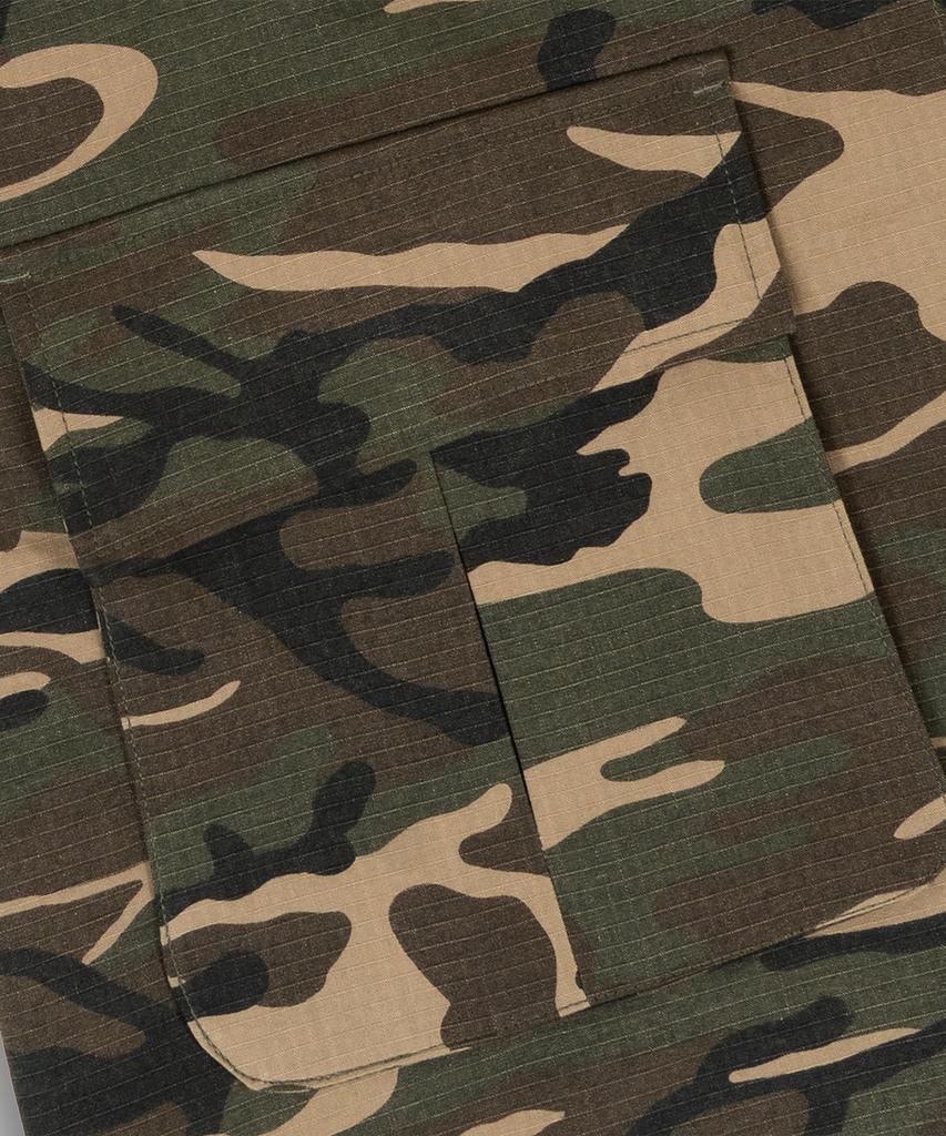 Mudsalt Jungle Fatigue Roll-Up Short Sleeve Shirt Camo Khaki
