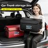 Car Trunk Storage Box, For GEELY GX2 GC2 GC6 Ck BINYUE BOYUE Emgrand EMGRAND PU Pickup, Leather Stowing Tidying Bag Accessories