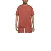 T Shirts Men's Red Brown Crew Neck Moderate Straight Fit (Unisex) T-Shirts DJ3642 670