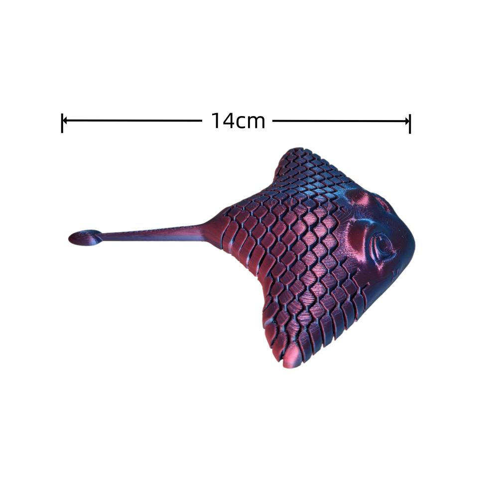 Printing 3D Toy Manta Ray Joint Movable Fiish Home Decoration Toy Refrigerator Magnetic Attraction For Kids Adults Children's Birthday Gift Holiday