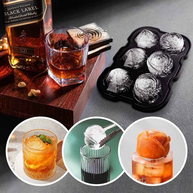 3D Silicone Diamond Rose Flower Ice Mold Tray Stackable Large Fun  Ice Ball Cube Maker For Whiskey Cocktail Beverages Home Bar