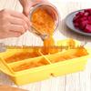 Square Silicone Soup Box: Portable Freezer Box with Lid and 4 Compartments for Kitchen and Home Use