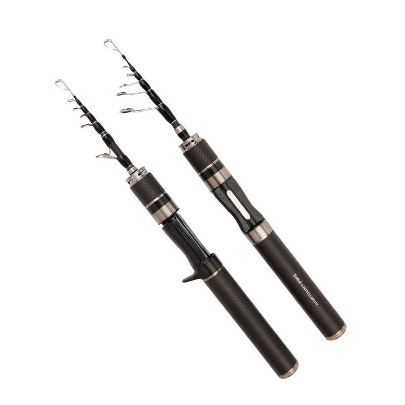 Telescopic Lure Rod 1.5M 1.8M High Carbon Ultral Ligth Short Travel Spinning Rod Baitcasting Fishing Pole Casting Mini Sea Rod