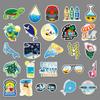 100 Pictures of Non-repeat Marine Life Cartoon Laptop Suitcase Scooter Car Decoration Stickers