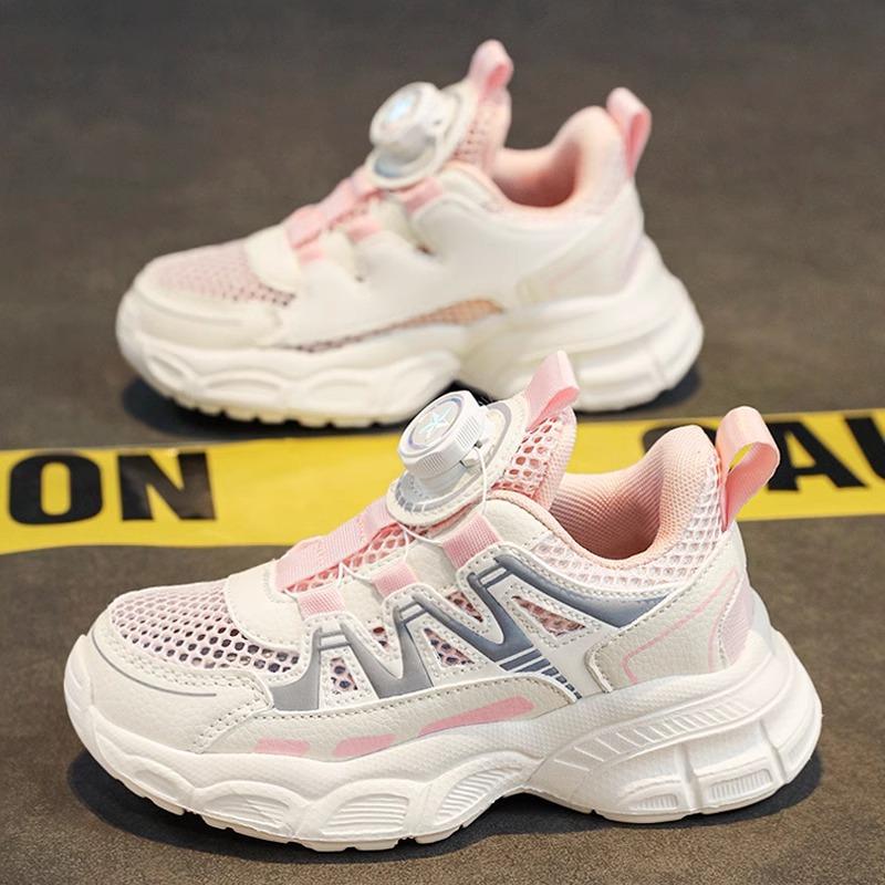 Classmate Girls Net Shoes Summer 2025 New Children's Sports Dad Shoes Middle Older Children and Girls Mesh Breathable Running