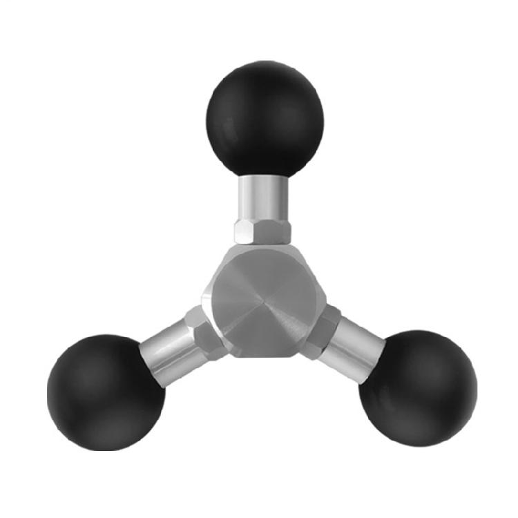 Портативный 1-дюймовый (25,4 мм) Тройной Резиновый Шаровой Кронштейн-Удлинитель для Крепления на Руль Мотоцикла Для Фотосъемки 1