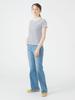 LIFE STORE by BEAMS TEE ORCIVAL Striped Crew Neck BMING S/S T-Shirt, Women's, White/Blue