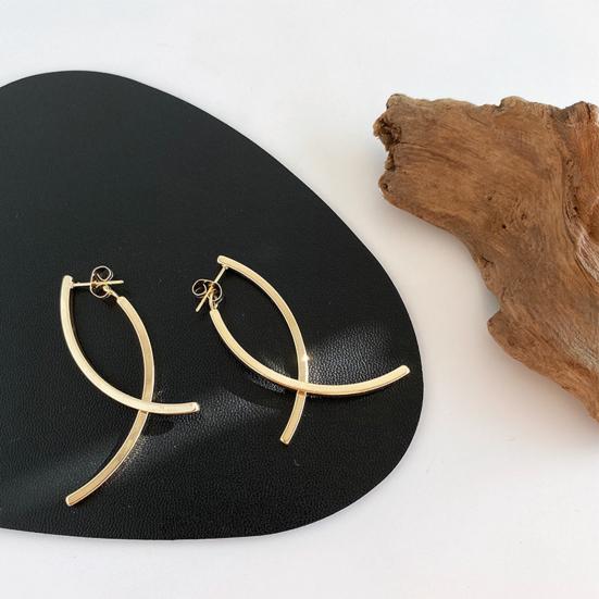 Attractive Pendant Earrings Curved Gifts Decorative