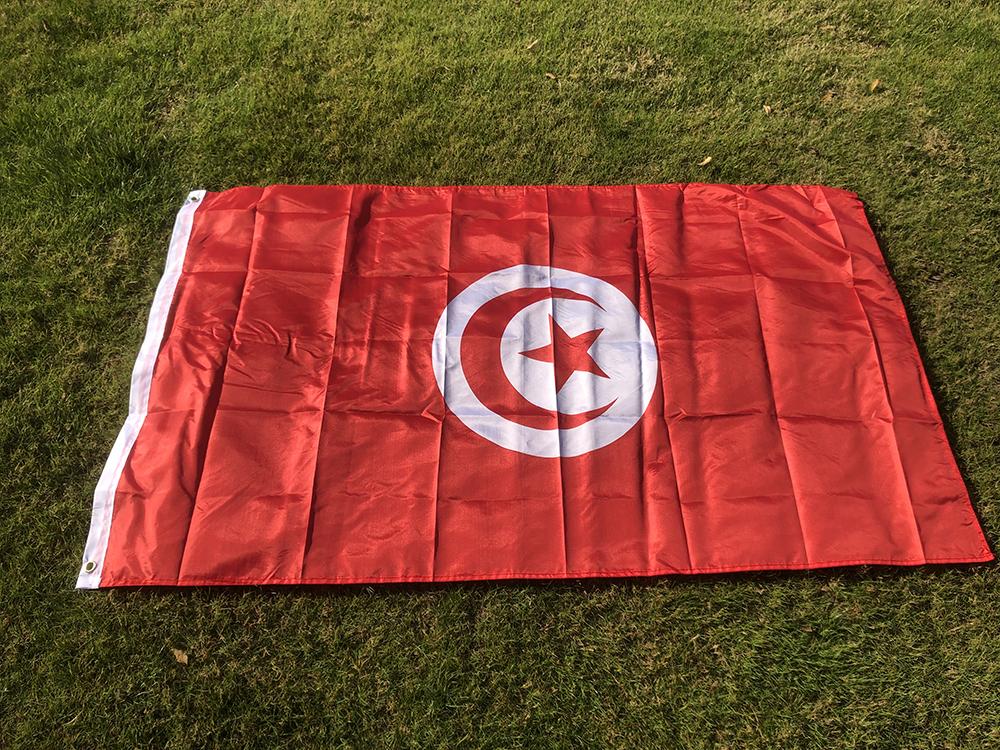 Tunesien Flagge 90x150cm Tunisie Flag Heimdekorationsflaggen Banner 3x5 Fuß Nationalflagge Polyester Außen Hängende Fliegende Flagge