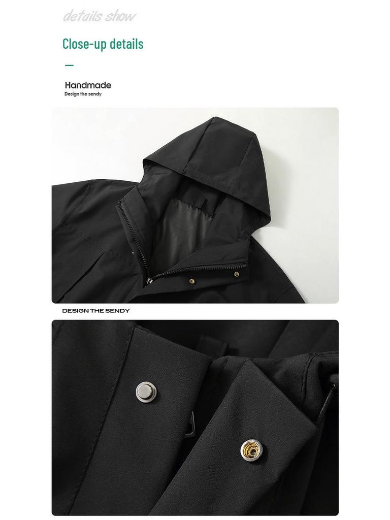 2024 Trendy Plus Size Men's Windbreaker: Casual Loose Workwear for Spring/Autumn