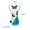 Golf Wood Headcover Protector Wear Resistant Butterfly Pattern PU Club Head