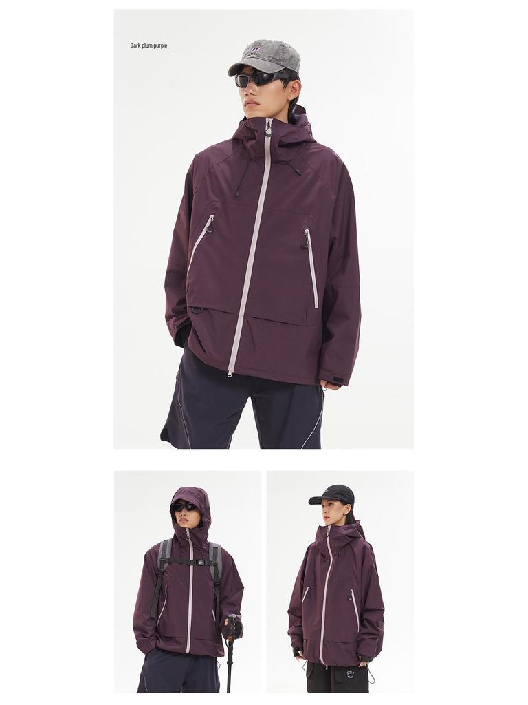 Unisex Autumn 2024 Windproof Waterproof Hiking Jacket: Stylish Single Layer Outdoor Windbreaker