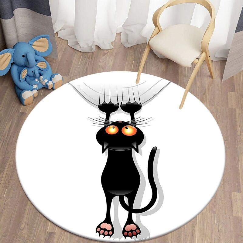 Halloween Tapijt Voor Woonkamer Ronde Tapijt Slaapkamer Anti-Slip Kinderen Tapijten Mat Voor Kinderen Halloween Decoraties Voor Thuis