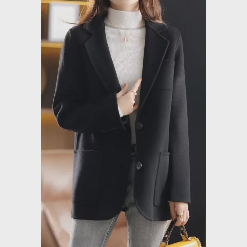 2026 Korean Slim Woolen Coat for Petite Women - Short, Trendy Autumn & Winter Fashion