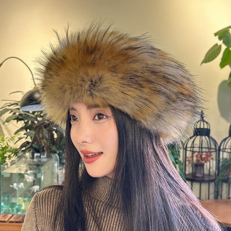 

Winter Faux Fur Hat Band With Thick Warmth For Women Fashion Accessories Light Fox Fur