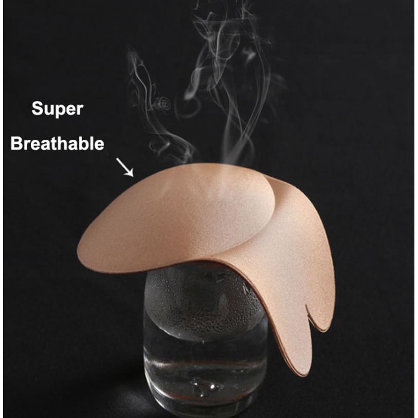 FINETOO Silikon-Nippelstifte, trägerlos, unsichtbar, zum Anheben, Push-Up-BH, atmungsaktiv, selbstklebend, wiederverwendbarer Brustpolster-BH